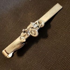 Pioneer Silver Tone Tie Clip with 1930s Roadster